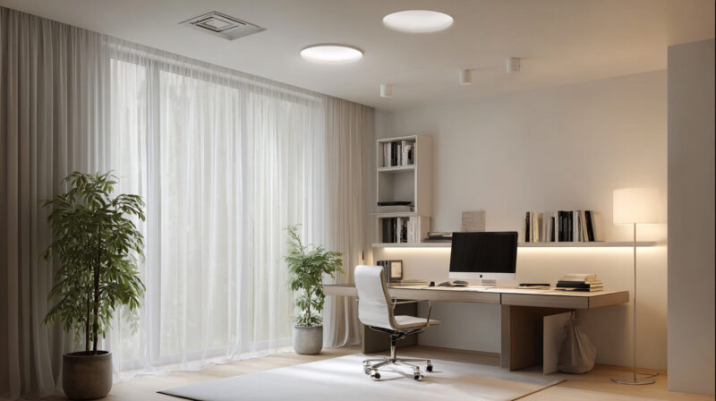 Ambijentalno osvetljenje u kancelariji u kući