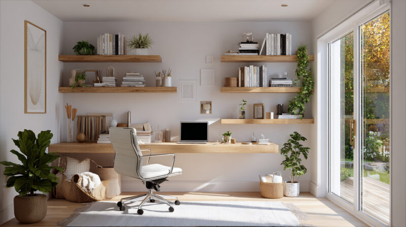 Kancelarijski prostor prilagođen u kućnoj prostoriji