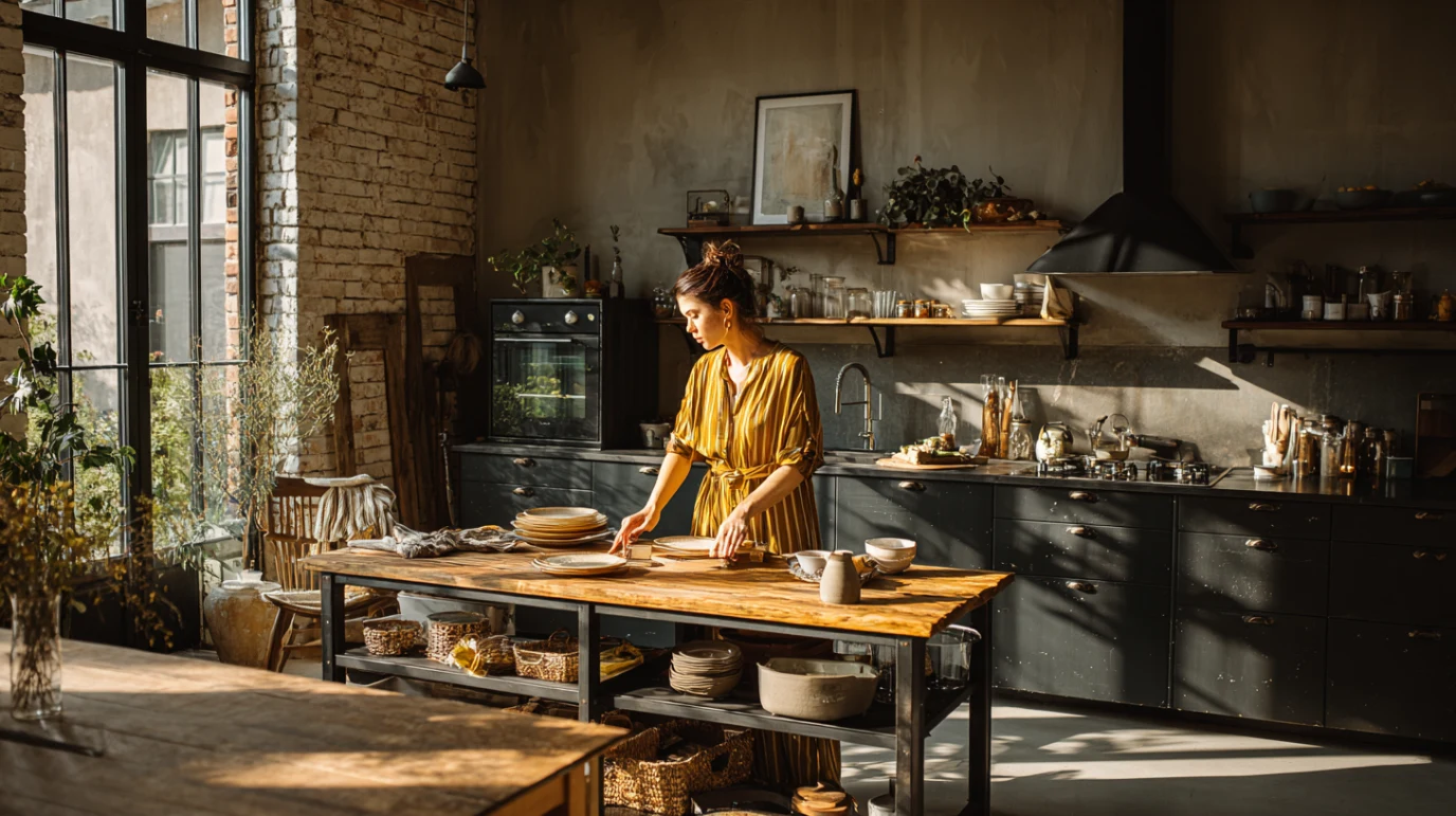 Zena u industrijskoj kuhinji koja se redovno odrzava